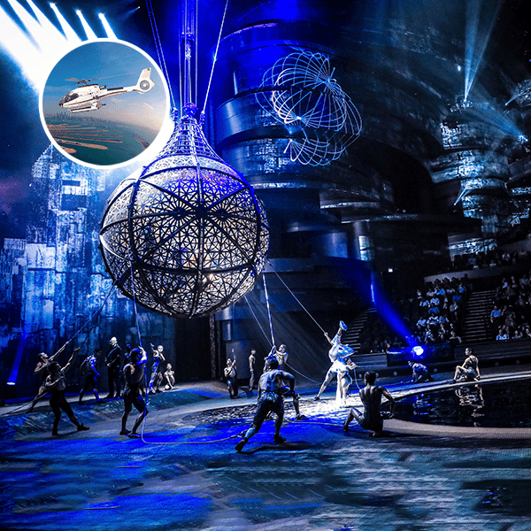 12 Mins Helicopter Tour & La Perle by Dragone