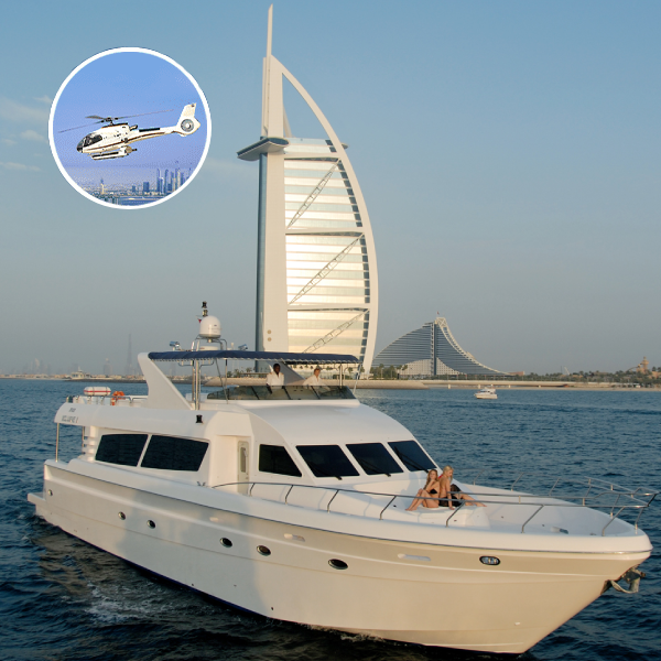 12 Mins Helicopter Tour & 1 Hour Yacht Cruise
