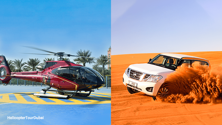 12 Mins Helicopter Tour & Evening Desert Safari