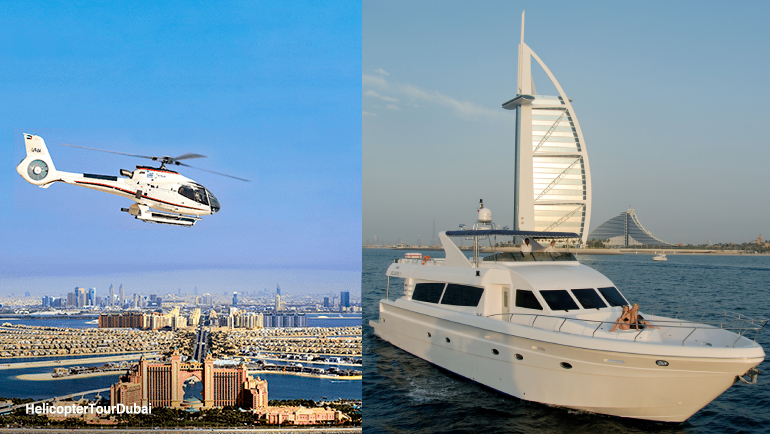 12 Mins Helicopter Tour & 1 Hour Yacht Cruise